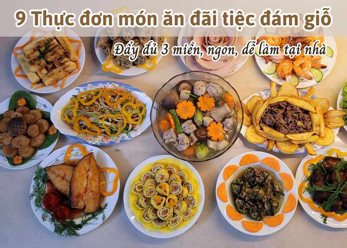 Chè và bánh flan các món nấu đám tiệc