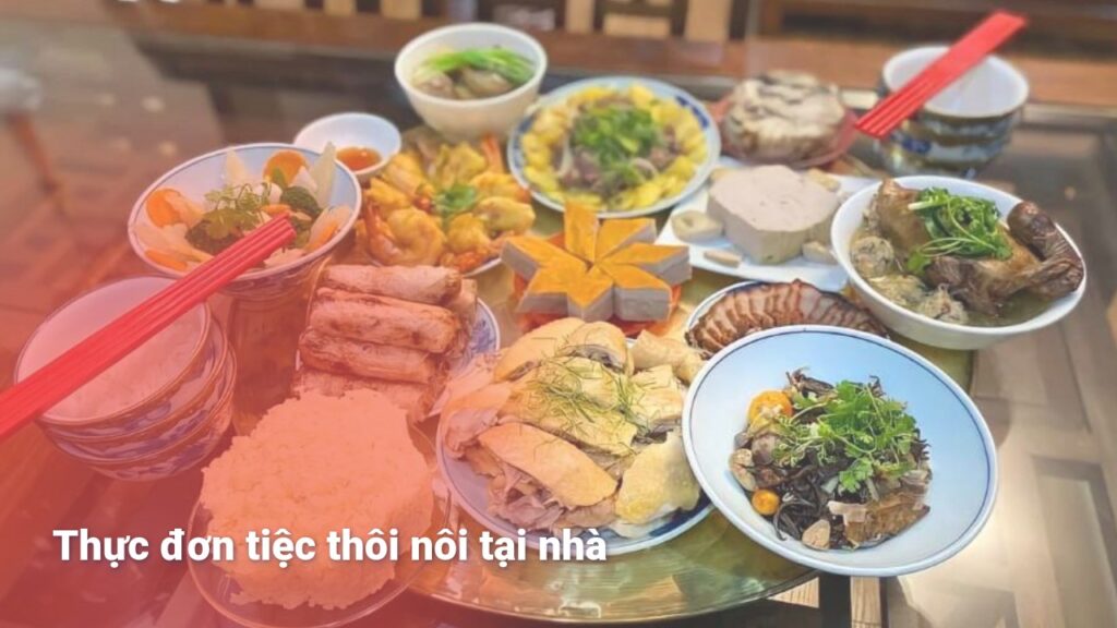 Thực đơn tiệc thôi nôi tại nhà