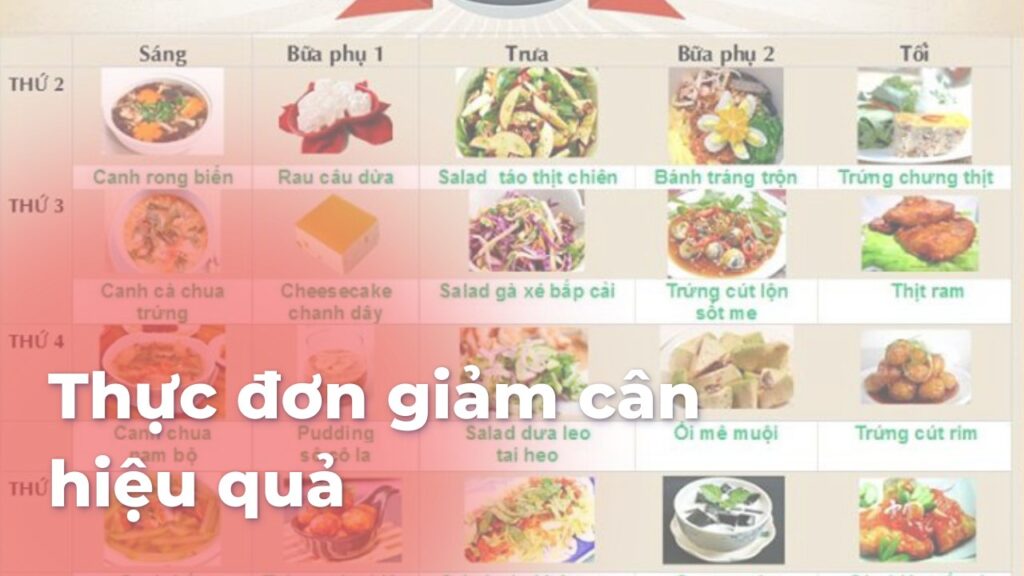 Thực đơn giảm cân