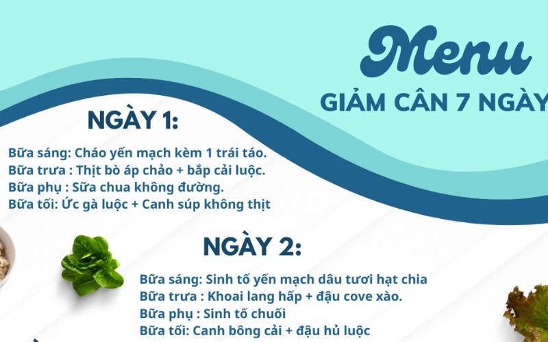 Gợi ý thực đơn khoa học giảm cân cho nữ