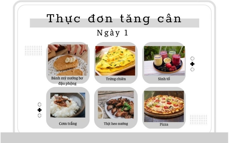 Gợi ý bữa ăn giúp bạn tăng 5kg ngày 1