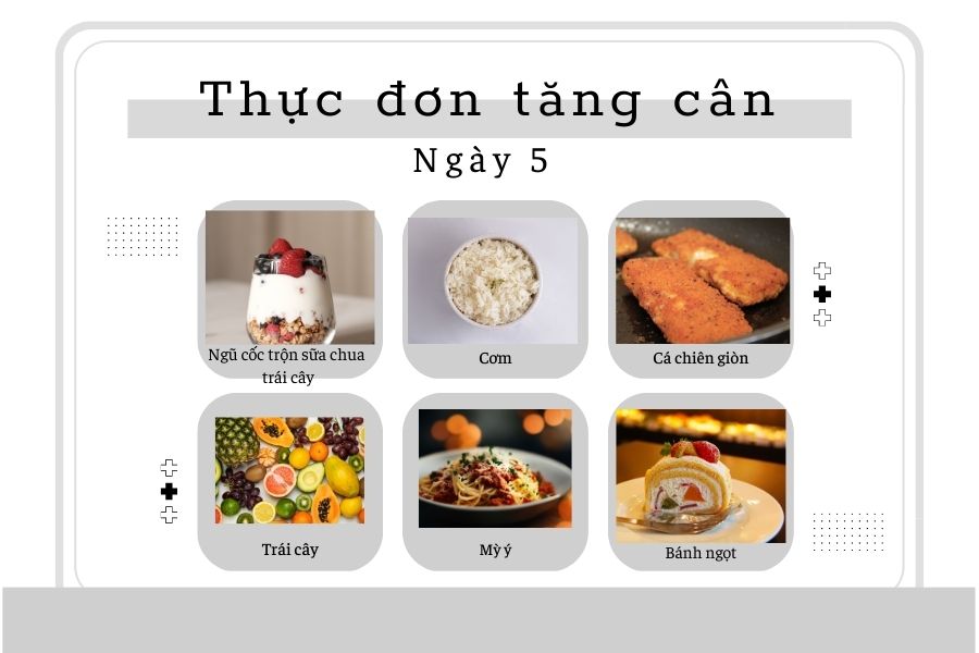 Gợi ý bữa ăn giúp bạn tăng 5kg trong một tuần ngày 5