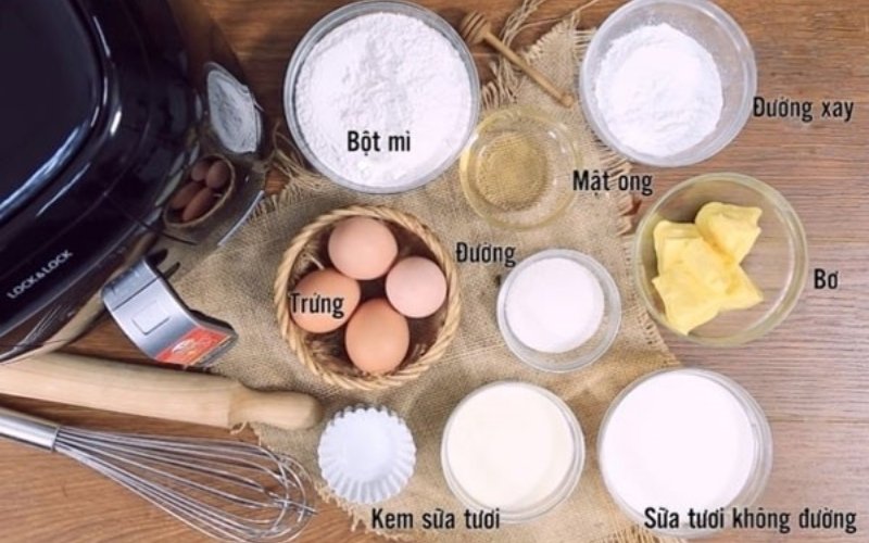 Nguyên liệu làm vỏ bánh tart trứng giòn thơm hấp dẫn