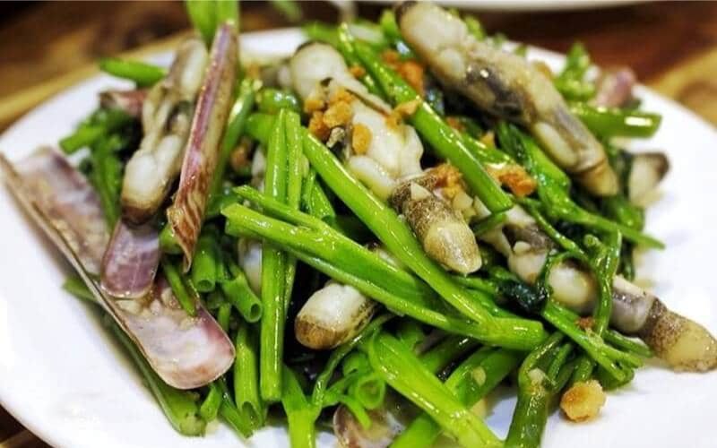 Gợi ý cách làm ốc móng tay xào rau muống giòn ngon khó cưỡng 4 Cách xào ốc móng tay với rau muống