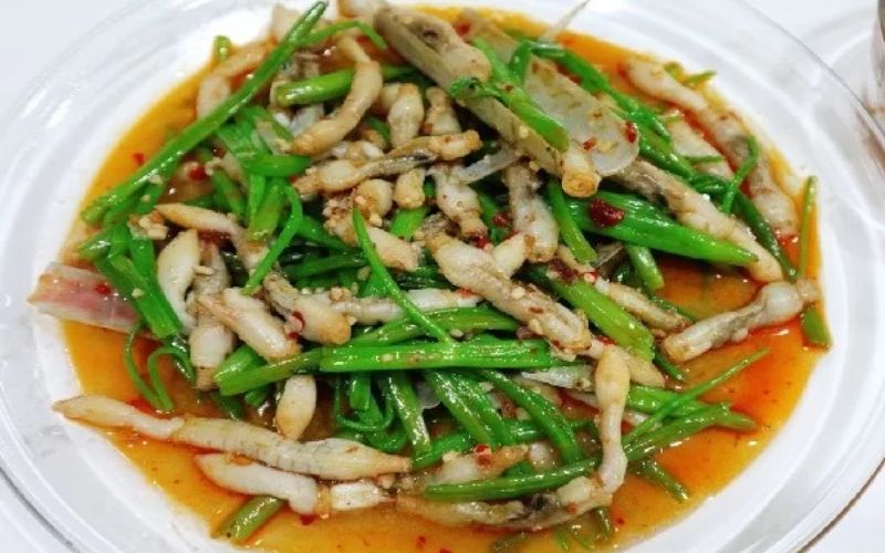 Gợi ý cách làm ốc móng tay xào rau muống giòn ngon khó cưỡng 8 Ốc móng tay xào rau muống sốt mắm me